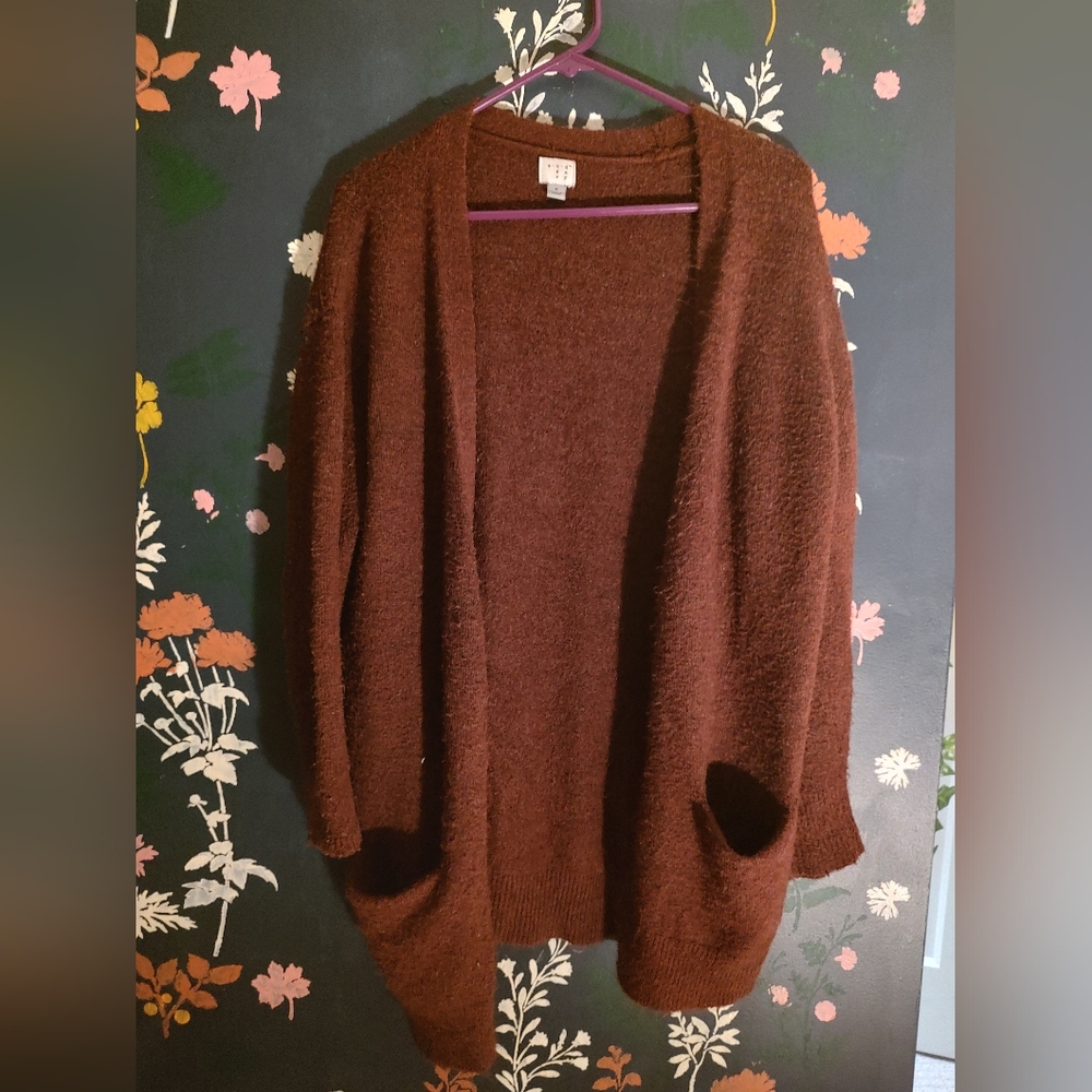 A new day Burgundy Cardigan Sweater